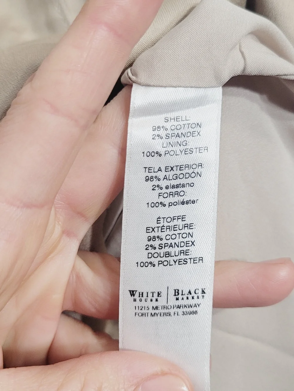 White House Black Market NEW Tan Cotton Sleeveless Lined Business Casual Size 2 - Picture 6 of 12